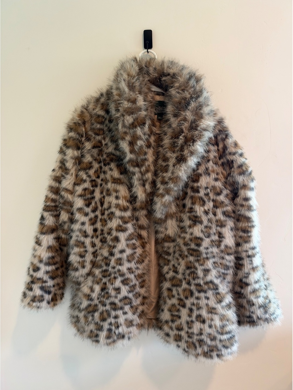 Wild Fable XS Leopard Print Faux Fur Coat Plush Statement Jacket